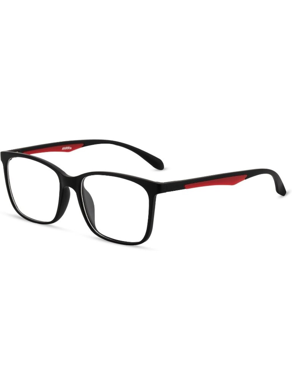 Women's Black-Red Blocking Glasses for Computer Use Blue Light Eyestrain Lens